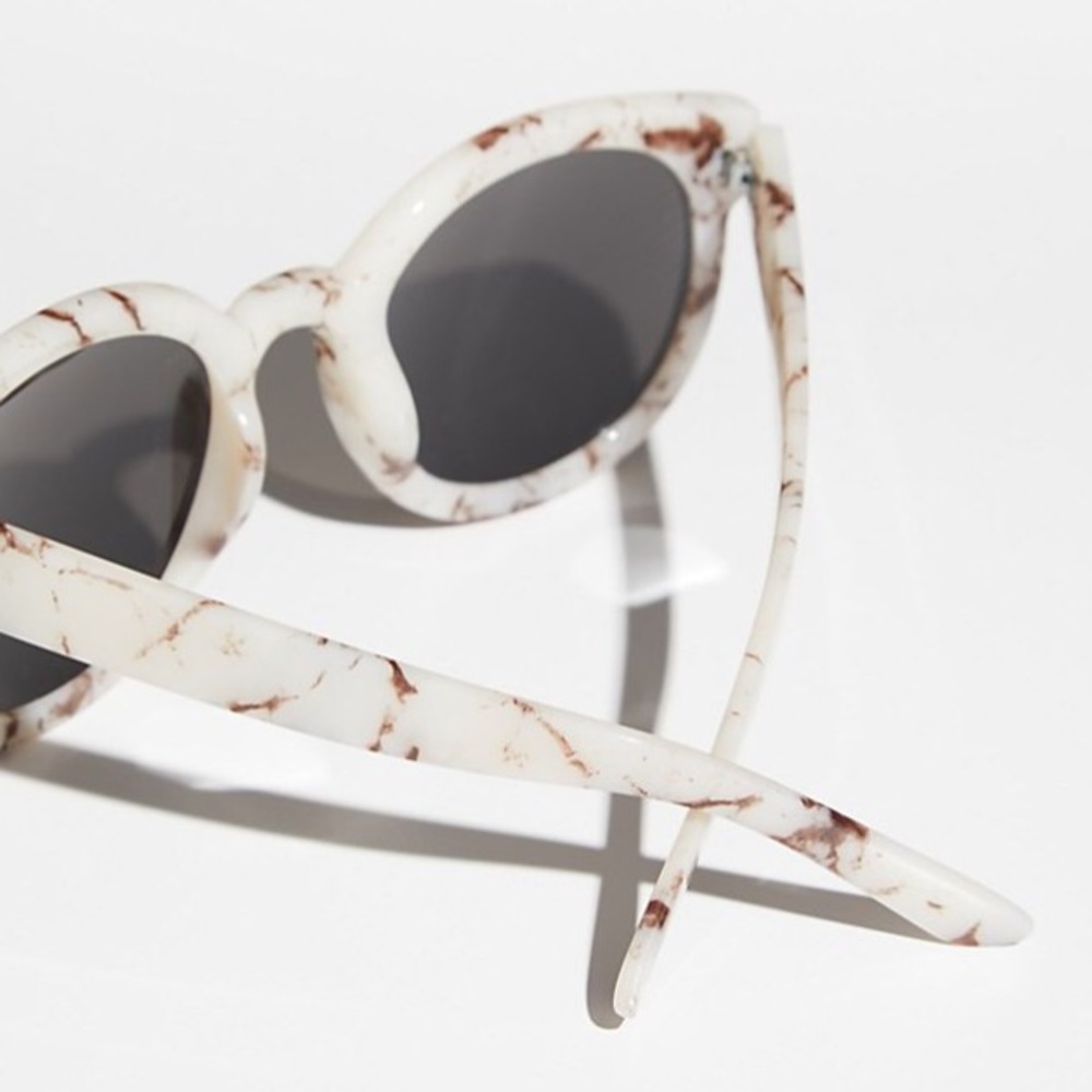 Abbey Road SUNGLASSES Round Mirror Marble Silver - Picture 3 of 4